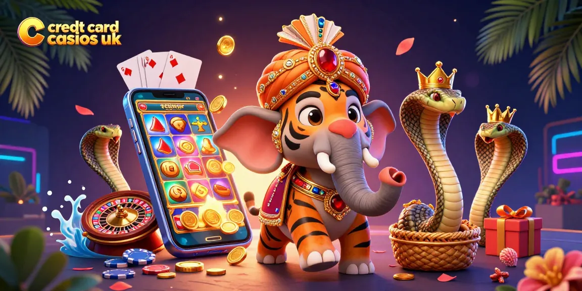 Engage with credt card casinos uk through a vibrant 3D digital casino illustration showcasing an exhilarating gaming scene.