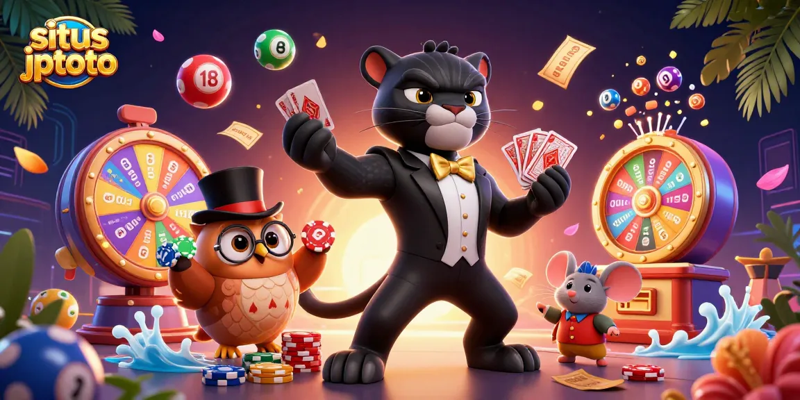 Taruhan seru di situs jptoto dengan kartunya yang elegan, keripik poker yang menawan, dan bola lotere berwarna-warni.